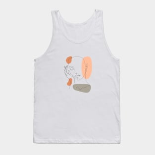 Mid century woman face Tank Top